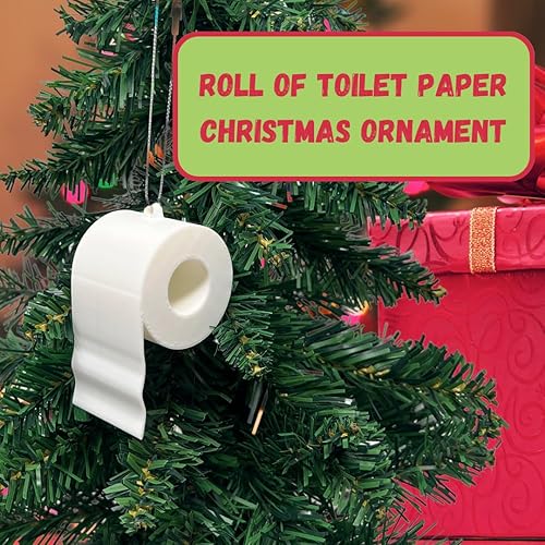 Miniatura 2 de Adorno de Navidad de papel higiénico, divertido adorno de Navidad, perfecto para Papá Noel sucio o regalo de broma (papel higiénico)