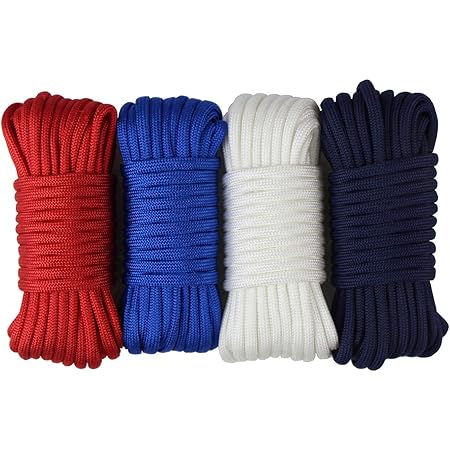 Paracord Nylon 4mm - 4 Pezzi Da 6 Metri, 7 Fili, Multicolore Per Survival E Braccialetti - Foto 13