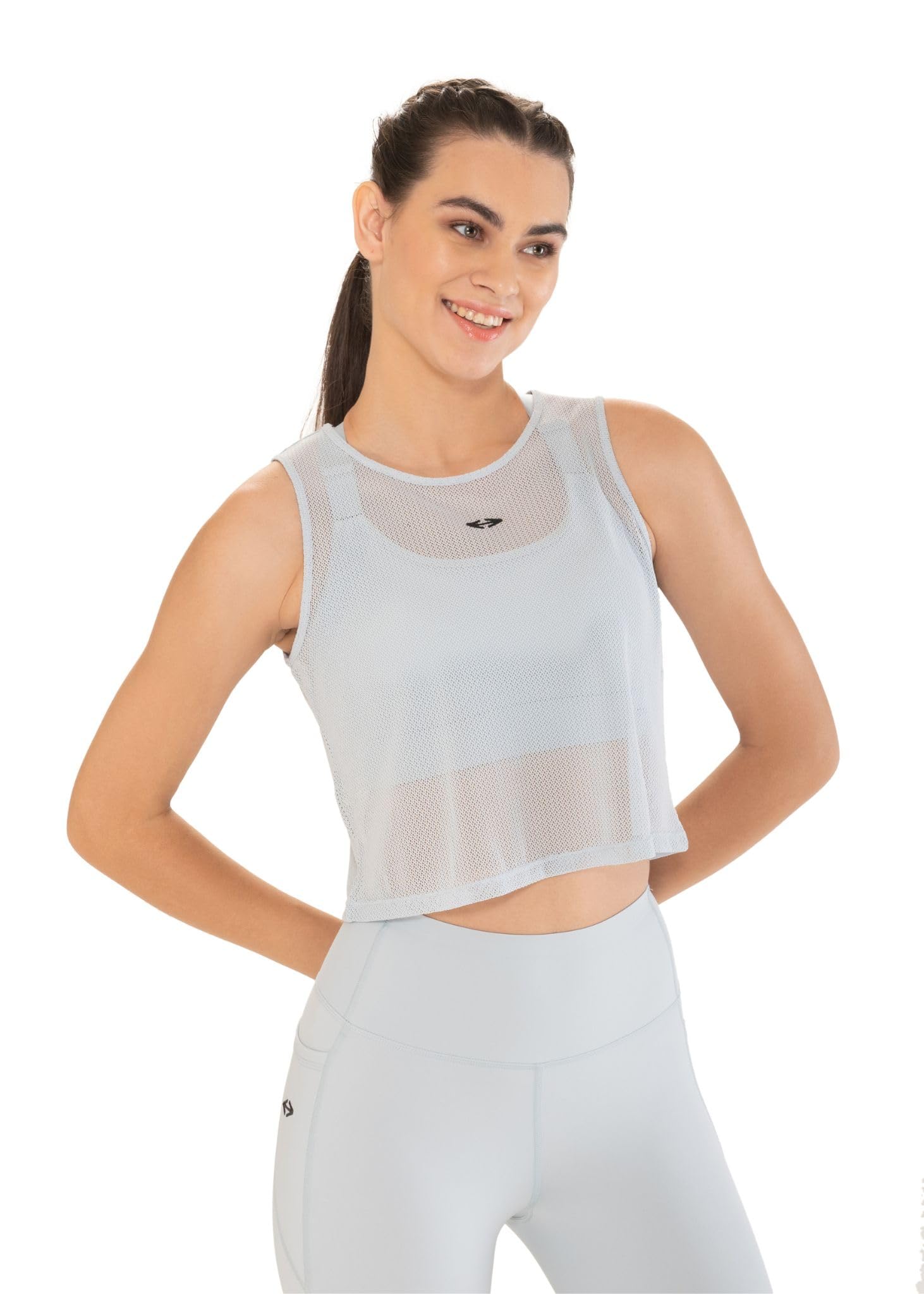 Women’s MeshFlex Sleeveless Nylon Sports Tank Top | Lightweight Breathable Gym Activewear for Running, Fitness, Yoga, Training, Workout & Daily Use-image-47