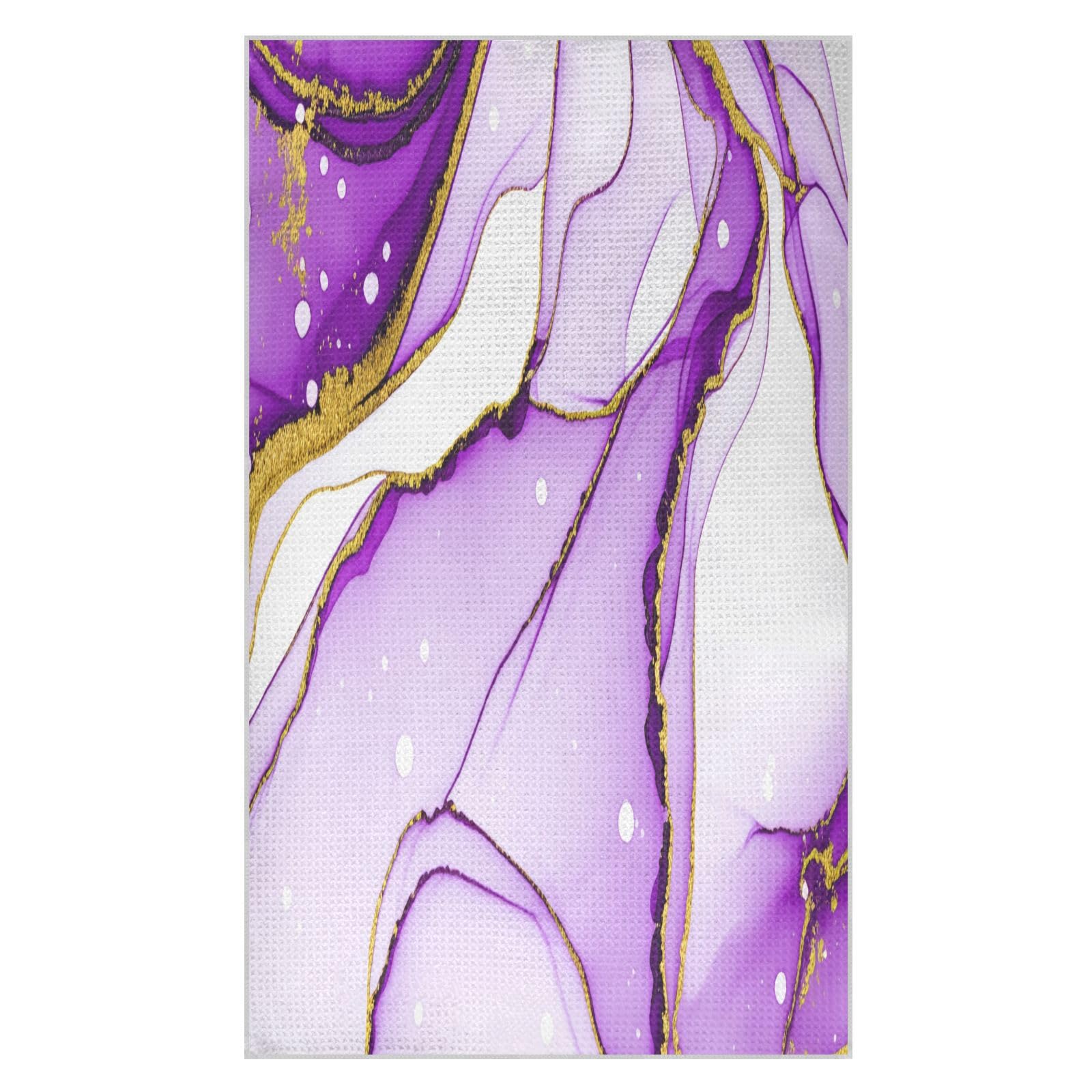 BURSTDDY Marble Kitchen Towels,Absorbent Dish Towels 1 Pack