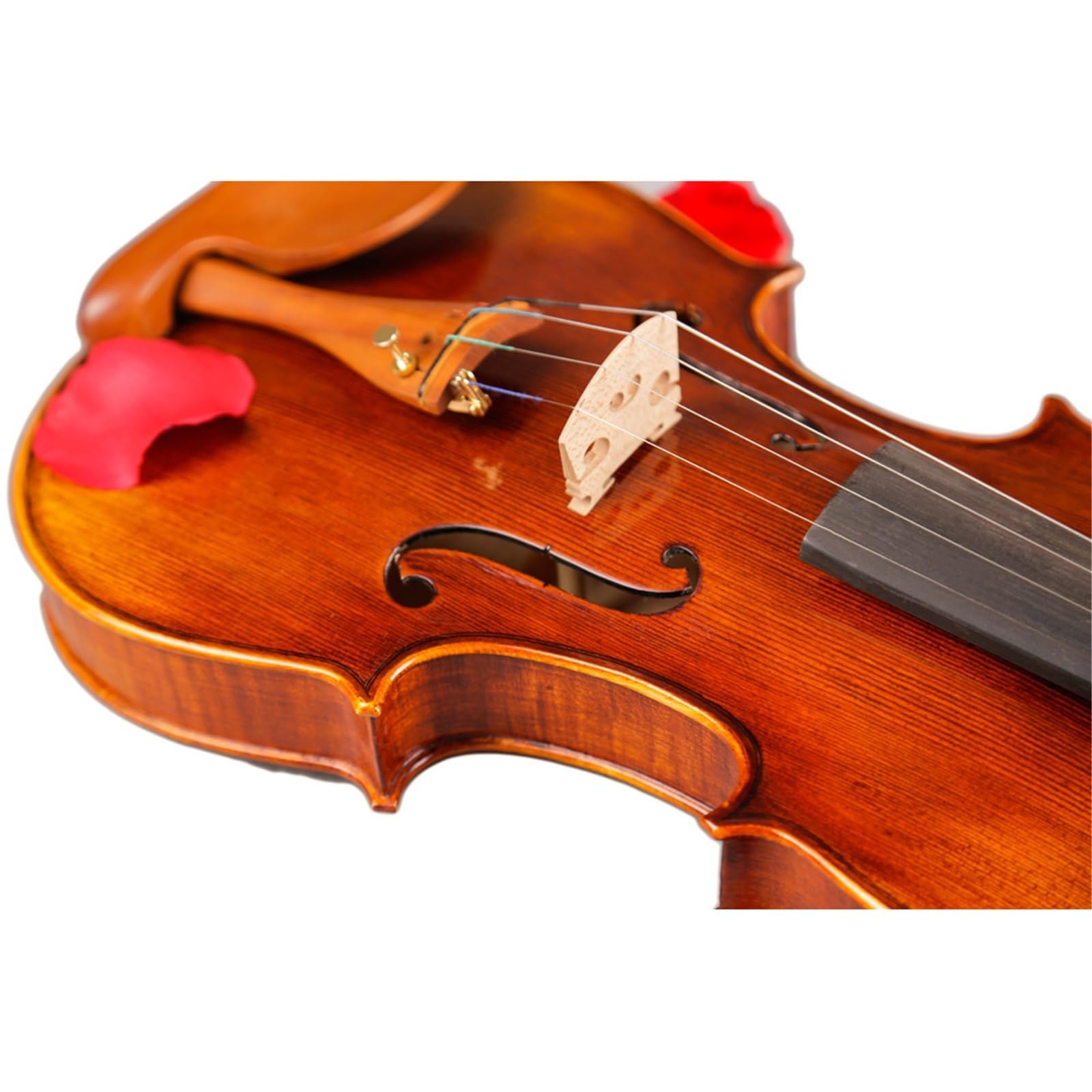 Violino Set Violino Con Motivo Naturale Fatto A Mano Violino Di Fascia Media Certificato Internazionale 10 Anni In Acero Di Pino Bianco(3/4)