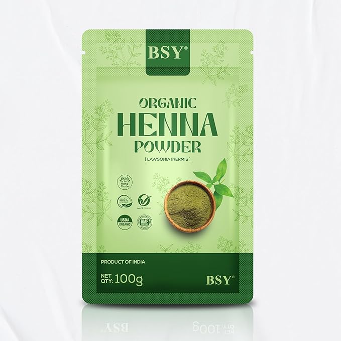 BSY Henna Orgánica e Índigo para Cabello Negro 200g (100g c/u) miniatura 2