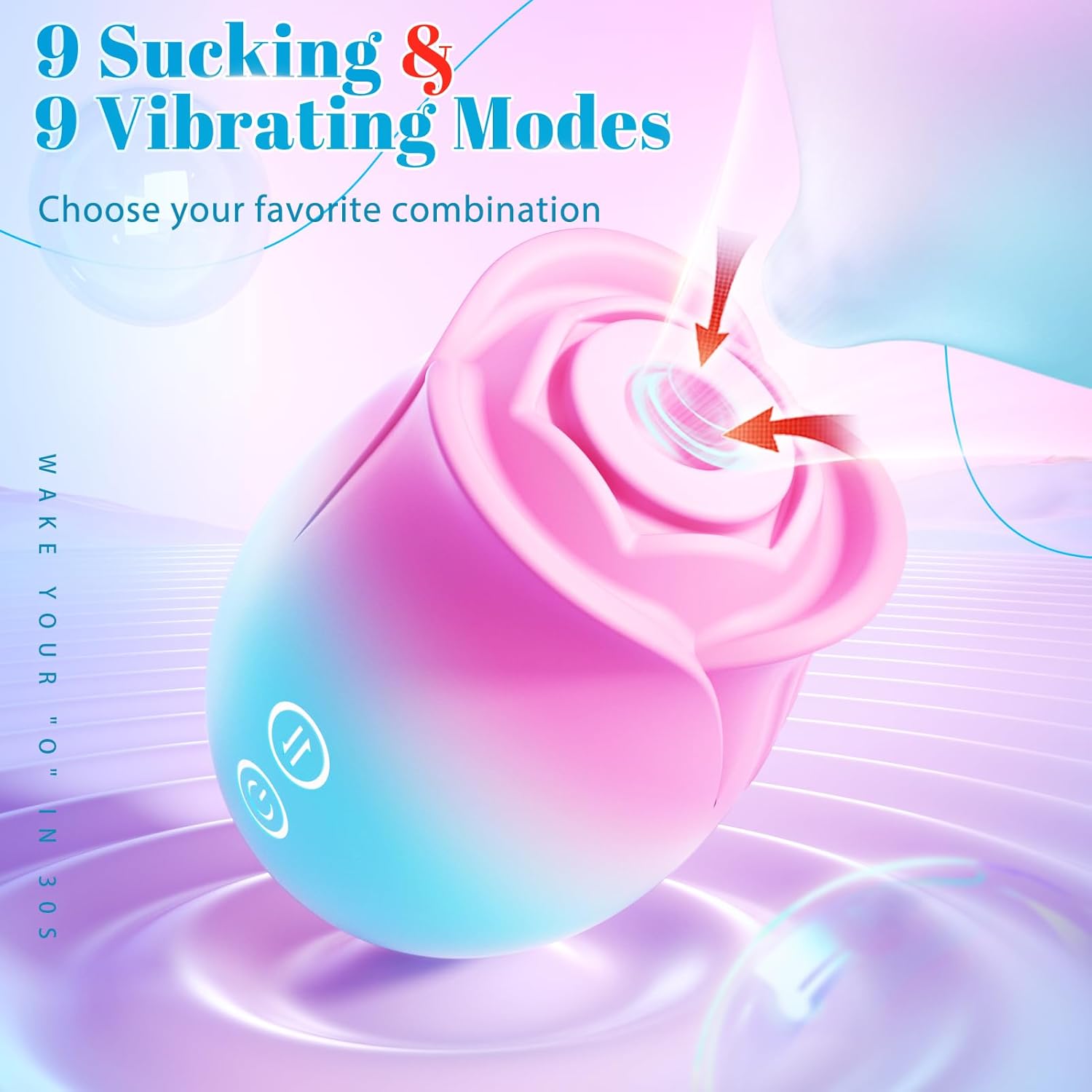 Adult Toys Vibrator Sex Toy - APP Control Rose Sex Toy Adult Toy with 9 Sucking & Vibrating for Women Nipple Clit, Vibrators Rose Sucker Games Stimulator for Couple Woman Sex Furniture