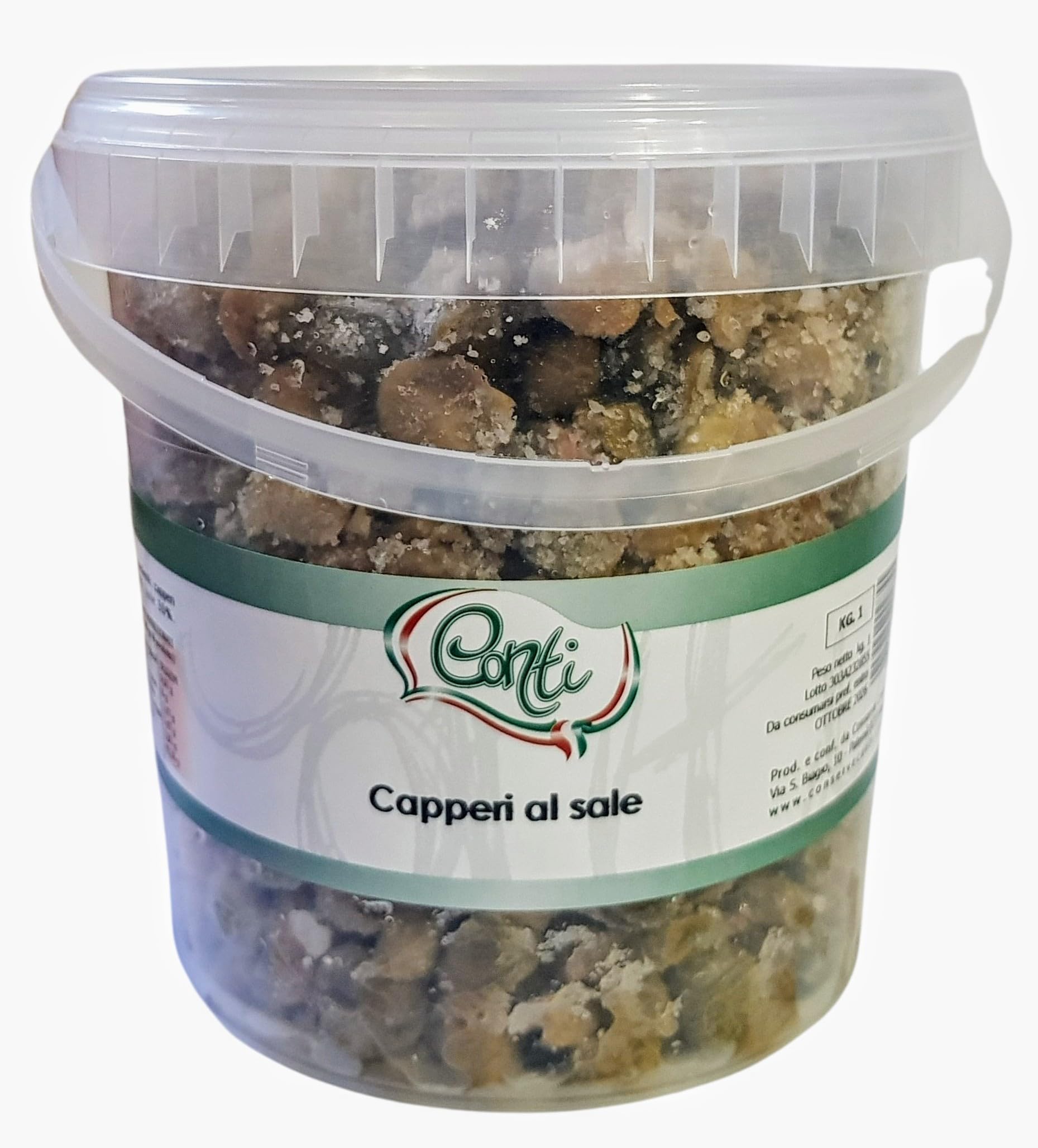 Alcaparras a la sal 6 kg Servicio de comida Producción artesanal siciliana Conserve Conti