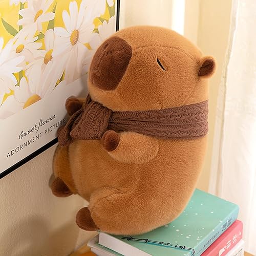 Miniatura 3 de Bonita almohada de peluche de Capybara, adorable animal de peluche Capybara para niños y adultos, 9.8 pulgadas, suave y esponjoso, almohada de