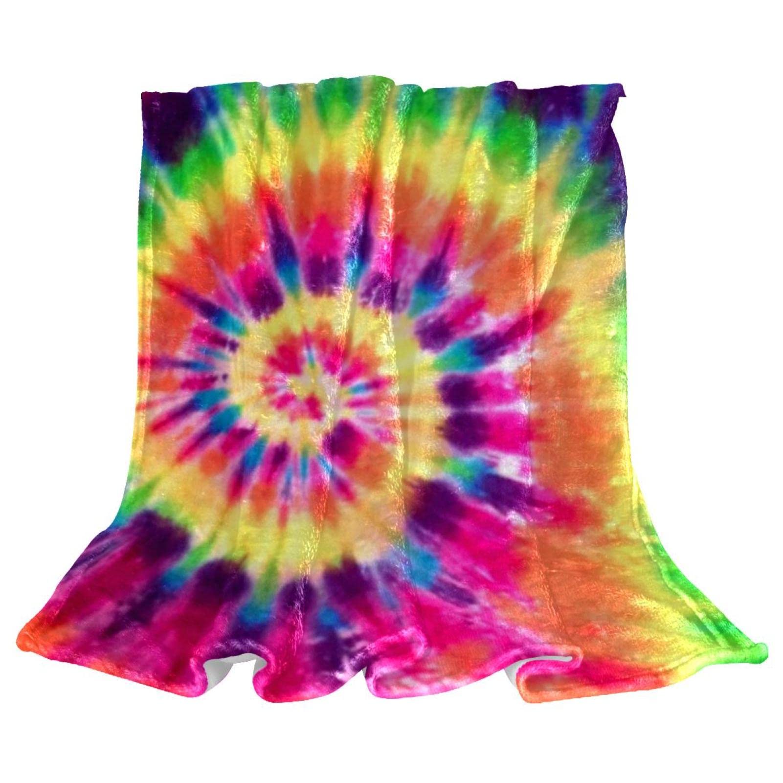 Couverture de lit tie dyed douce pour moments cocooning enfant