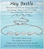 EPIRORA Gifts for Women, Silver BBF Wave Bracelet for Best Friend Sister Mom Daughter Grandma Bestie, Christmas Birthday Present for Her
