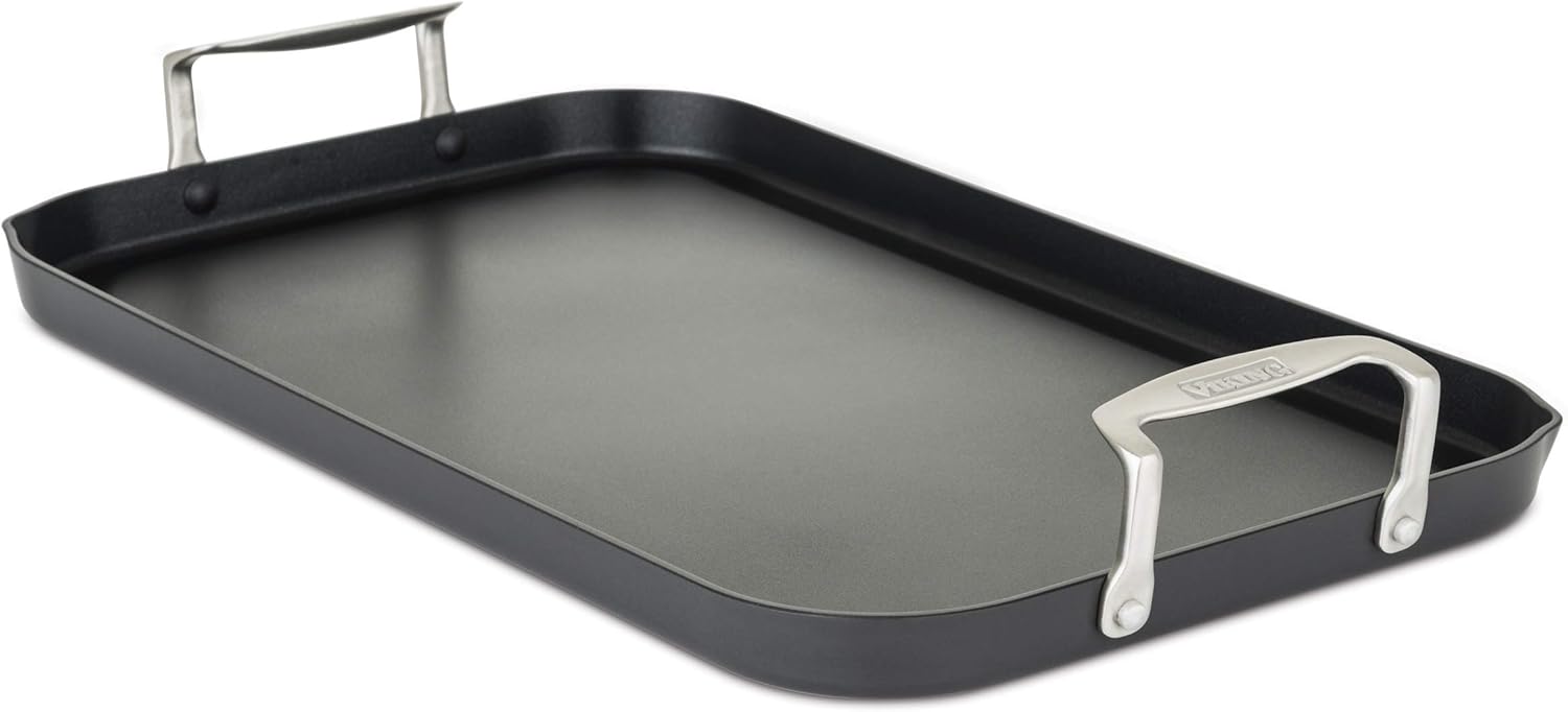 Viking Hard Anodized Nonstick Double Burner Griddle: Home & Kitchen