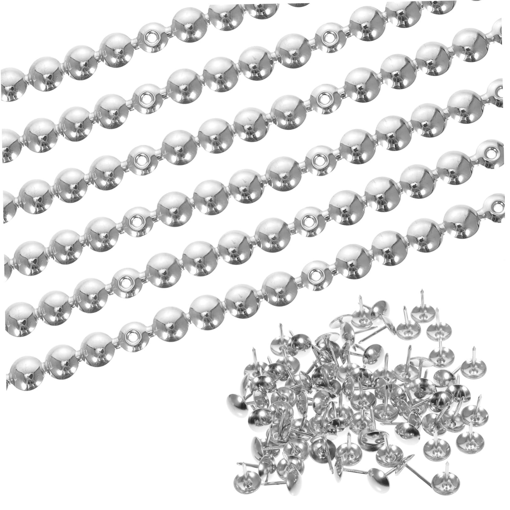 HEALEEP 6pcs Upholstery Tack Strips Decorative Nailhead Trims for Sofa Chairs Iron Material Easy to Apply