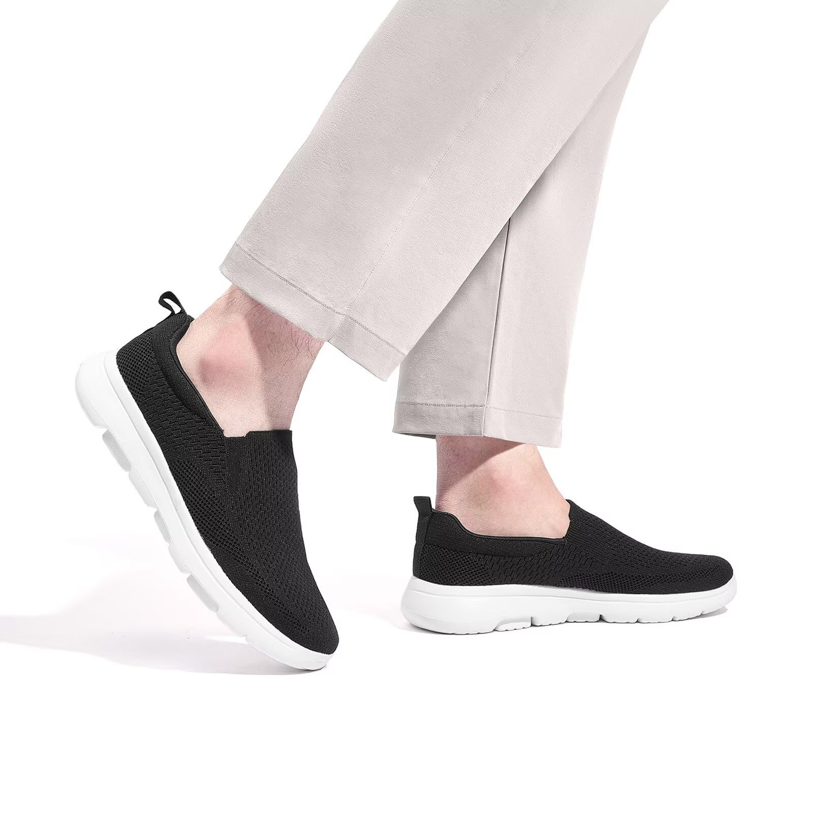 TIOSEBON Hombre Zapatos Slip On Loafer Cómodos Ligeros de Senderismo Zapatillas Tallas