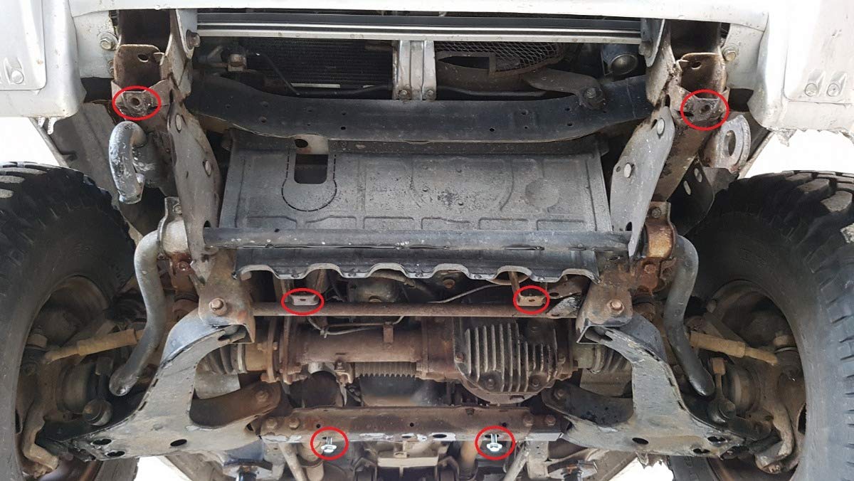 compatibile con Piastra paramotore di acciaio Mitsubishi Pajero 3 (V60, V70) (1999-2007)