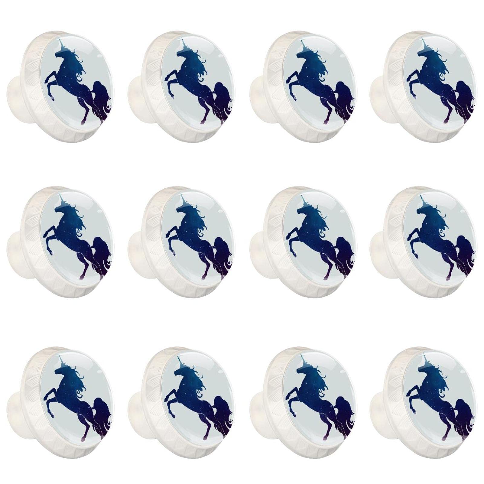 Boutons de placard de cuisine licorne aquarelle pour chambre fille