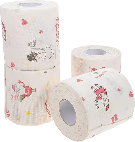 4 rollos de servilletas de papel higiénico suave de papel higiénico de baño, accesorios de mesa, servilletas de cocina, pañuelos de baño, papel