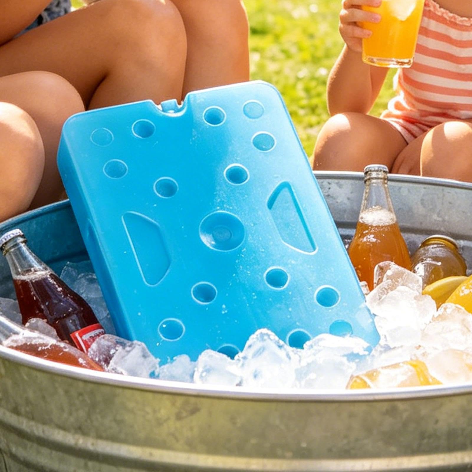 lodu do chłodziarki Duże długotrwałe wielokrotnego użytku 1500 ml | Worki Chłodzące do Zamrażarki Na pikniki, lunchboxy, wycieczki, podróże i