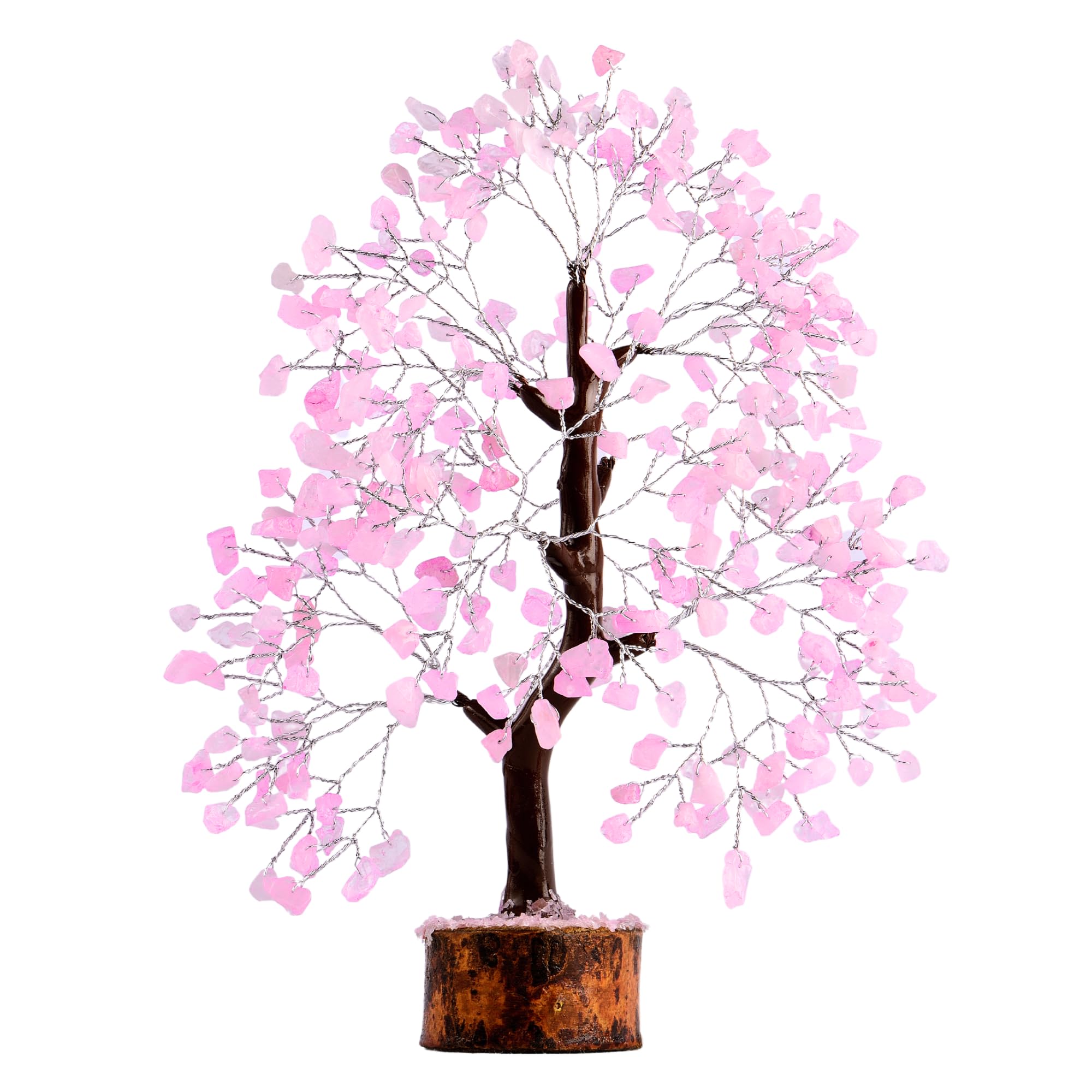ANAYA AGATE Rose Quartz Crystal Tree for Home Decor, Office Desk Decoration, Chakra Healing Crystals and Stone for Positive Energy, Money, Good Luck, Tree of Life Spiritual for Women and Mom