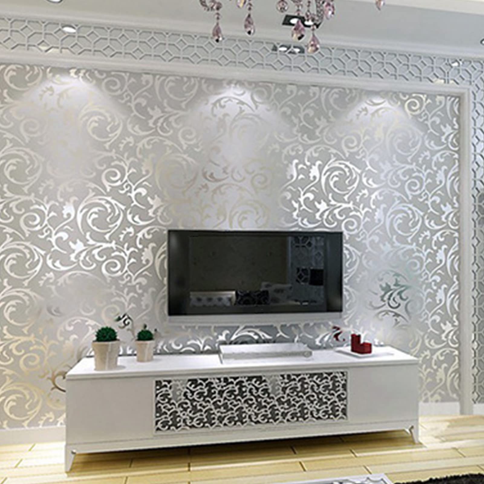 Papier peint intissé salon chambre déco murale anti-saleté rouleau tissu non tissé 10m