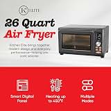 Kitchen Elite 26 Quart Digital Air Fryer Oven with 10 Smart Programs, Gray, With Extra-Large Countertop Capacity for Family Meals, Snacks, Sides, Reheating, Crisping, and Everyday Food Prep — image 2