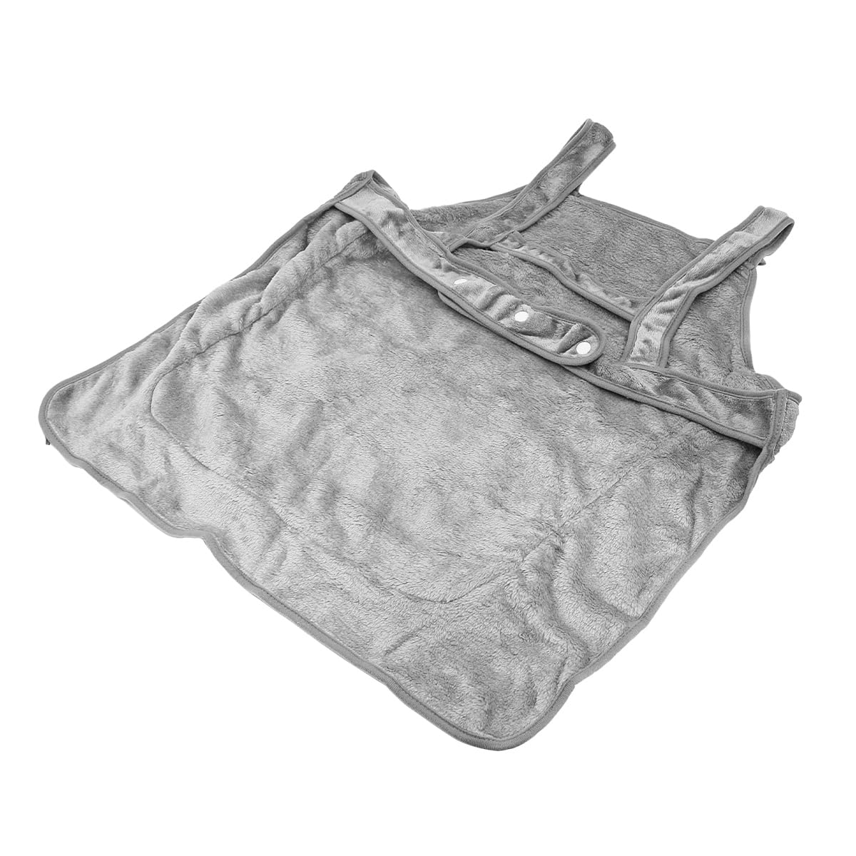 Tablier de Transport pour Chat avec 4 Trous, Sac en Peluche pour Compagnon (Gris)