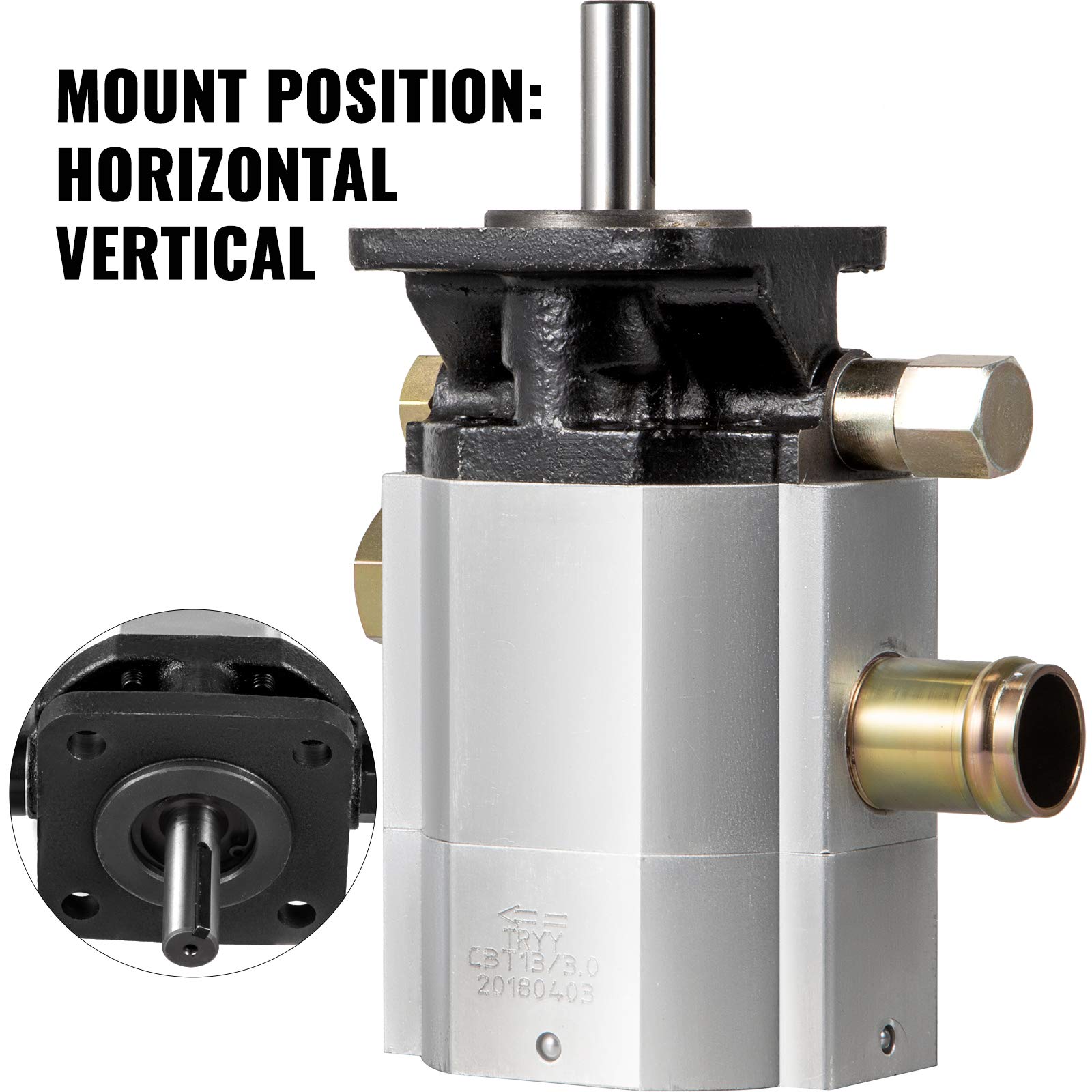 Bestauto Hydraulic Wood Splitter Pump 3000 PSI 2 Stage Log Splitter