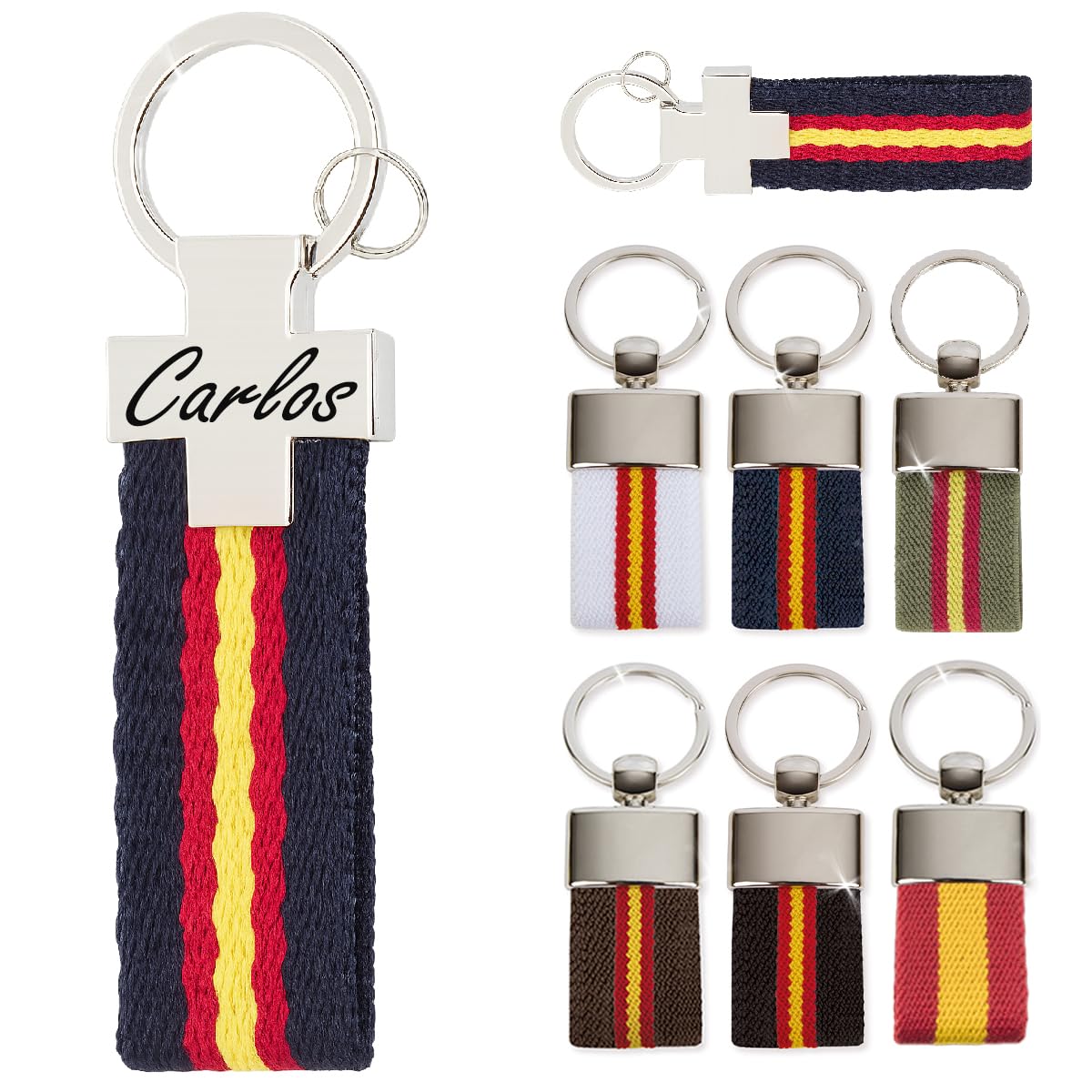 Llavero personalizado Bandera de España - Regalos originales personalizados Mujer, Hombre, Parejas, Novios, Papa, Dia d…