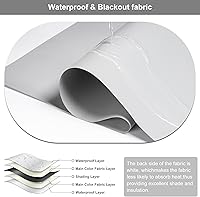 Vista 4 de BERISSA Persianas enrollables opacas para ventanas, sin cordón, con aislamiento térmico, tela con protección UV, persianas personalizadas