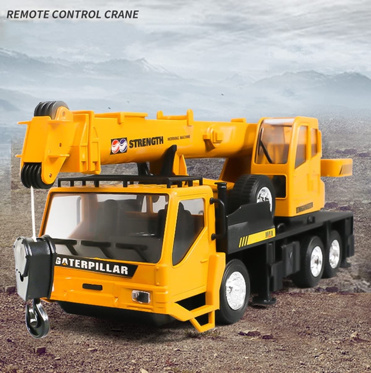 75 Pieces Giant Construction Play Set Remote Control Crawler Crane