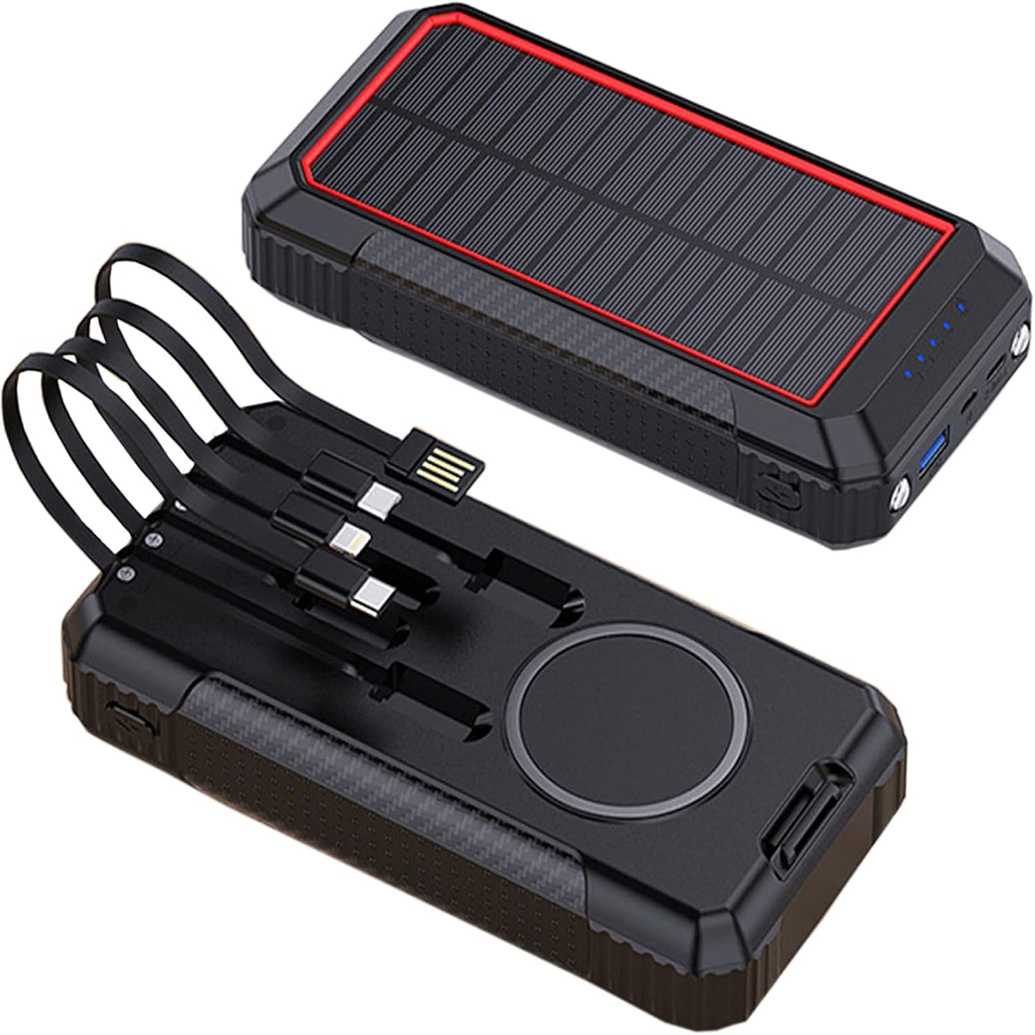 Solar Charger 30000Mah, PD 18W USB C 40W USB Fast Charging 15W Wireless