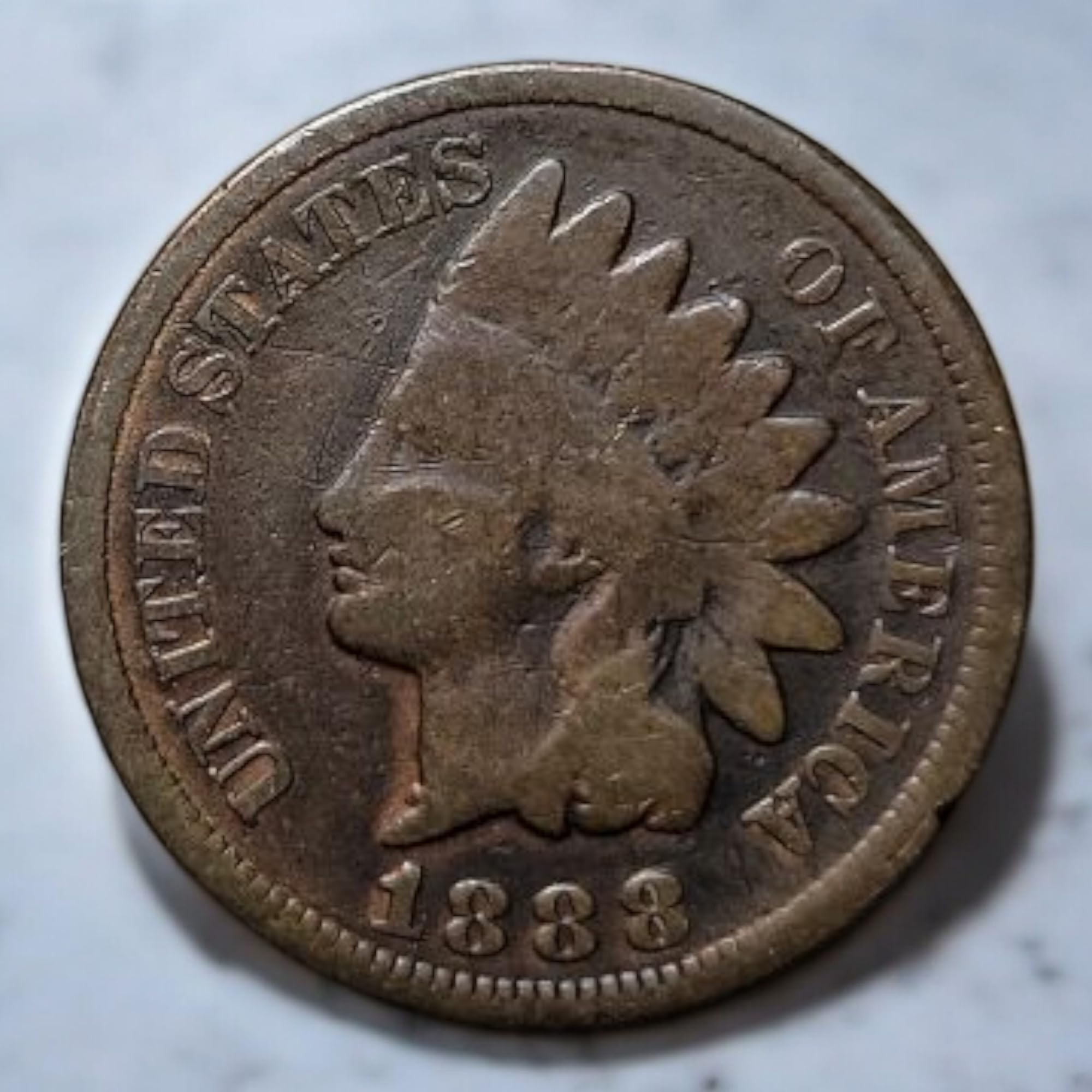 1888 Indian Head Penny Cent 1c - 1800's US Coin - Seller Average Circulated