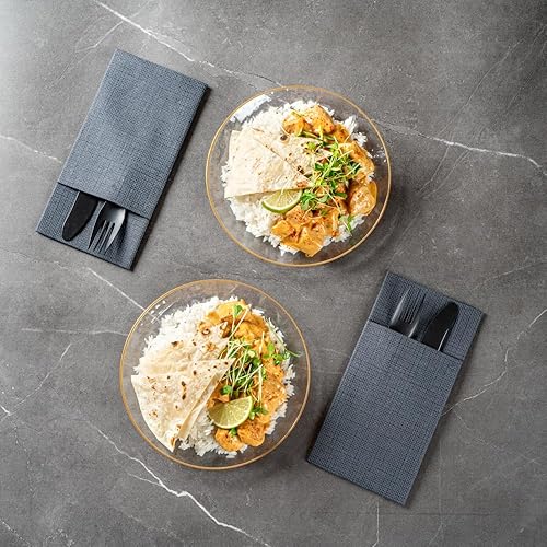 Miniatura 11 de Restaurantware Moderna - Platos desechables de 7.5 pulgadas, 40 platos de plástico duraderos para fiestas, platos llanos de plástico transparente