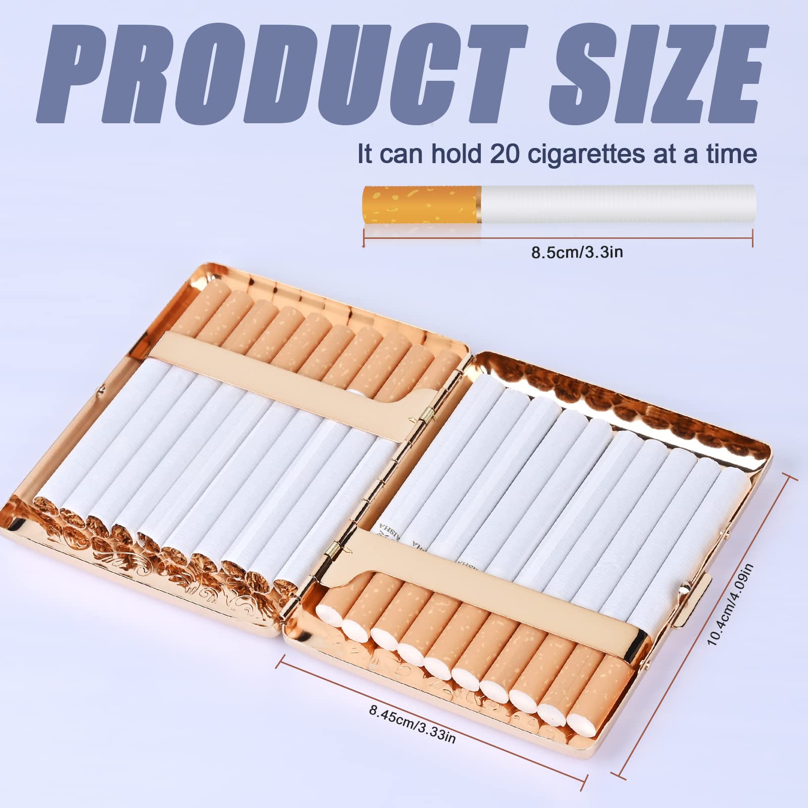 Amazon.com: Stylish Design Retro Metal Cigarette Case -Double Sided Spring  Clip Open Cigarette,Pocket Holder Credit Card Holder Protective Security  Wallet for Men and Women,Holds 18-20 100mm (Vine Gold) : Health & Household