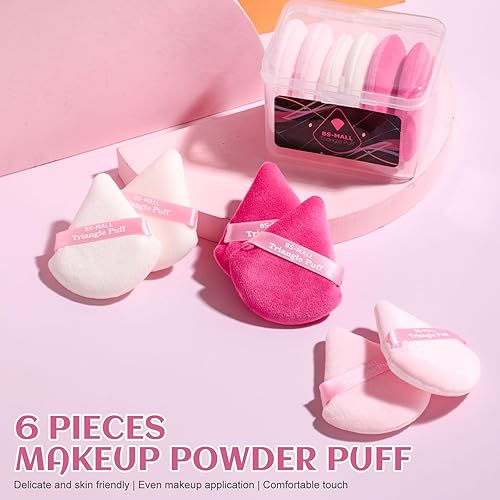 Miniatura 4 de BS-MALL Triangle Puff Purple Pack de 6