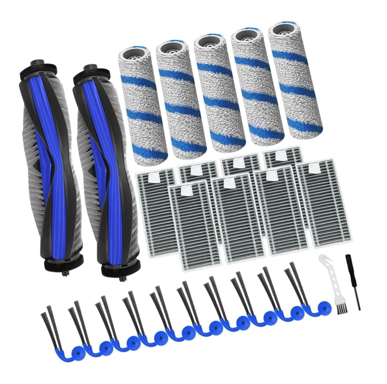 For Deebot X11 for Omni X11 Pro X11 for Family Kit di sostituzione aspirapolvere robot con spazzola principale Spazzole laterali a rullo for mocio for filtri HEPA e set di strumenti di pulizia(B)