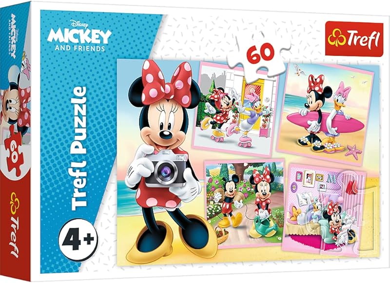 Trefl - Puzzle - Charmante Minnie Minnie Disney 60 Pièces, pour Les Enfants à partir de 4 Ans