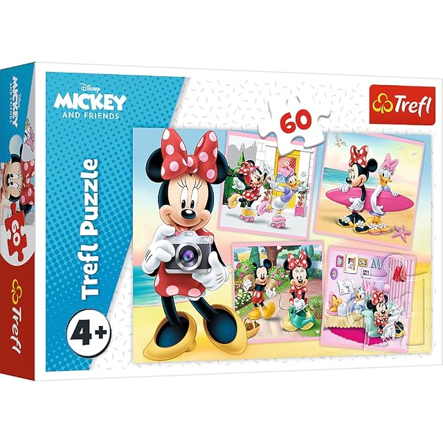 Trefl, Puzzle, Minnie Encantadora, Disney Minnie, de 60 Piezas, para niños a Partir de 4 años