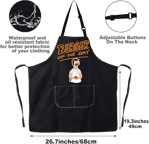 Miniatura 2 de Bob Belcher Delantal Bob Belcher Regalo para fanáticos de Tina & Louise Regalos Burger Of The Day Delantal inspirado en el programa de televisión de