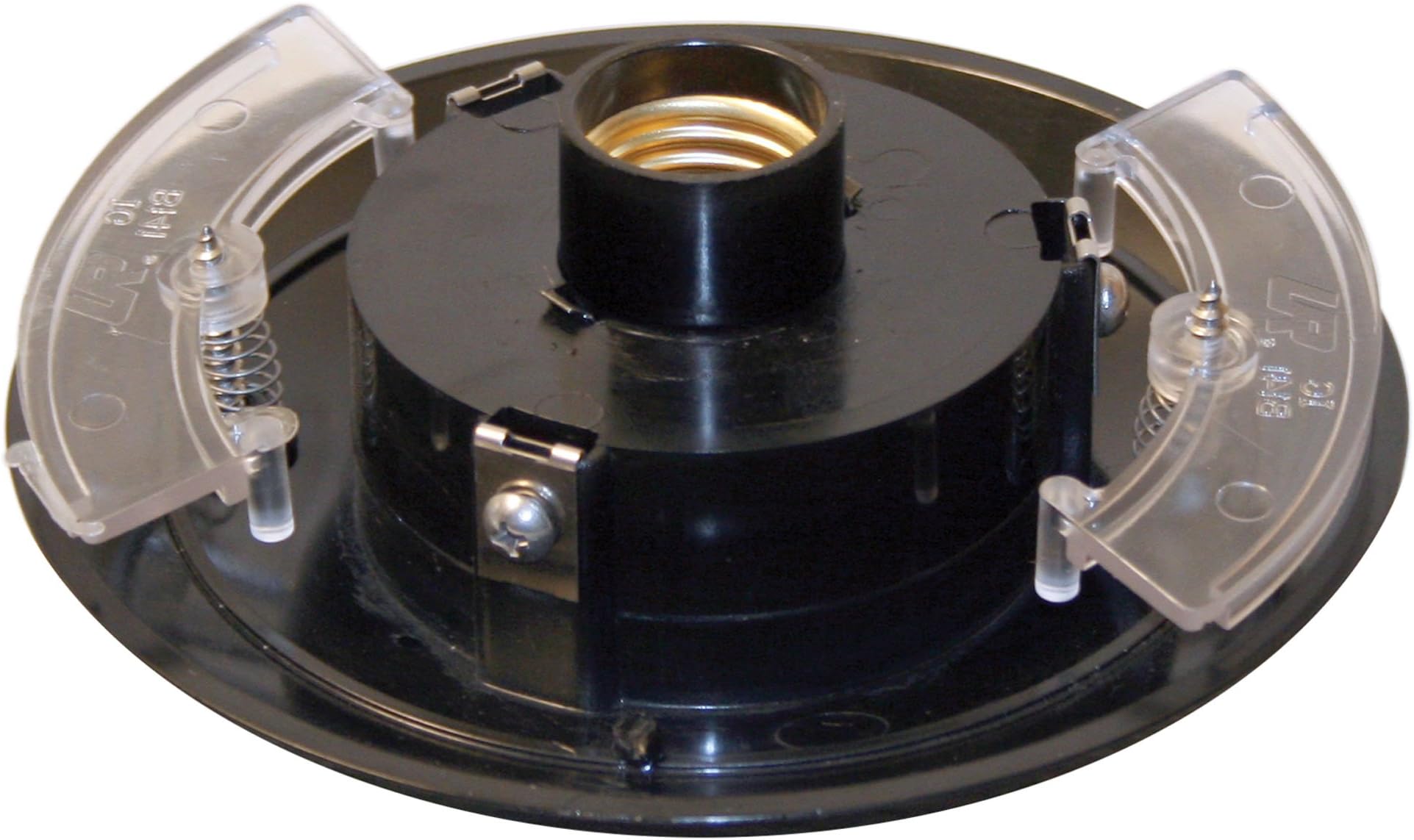 Solus Black Polycarbonate Wing Clip Post Top Fitter for 3' Posts. Fits Globes and Acorns with 5.25inch Neckless Globe Opening.