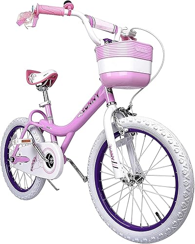 Miniatura 31 de Royalbaby Princess - Bicicleta para niñas de 12, 14, 16, 18, 20 pulgadas, con cesta para niños de 3 a 12 años