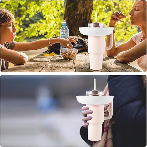 Miniatura 8 de Tazón de aperitivos para vaso Stanley de 40 onzas, anillo superior reutilizable para almacenamiento de aperitivos, bandeja de caramelos, caja con 4