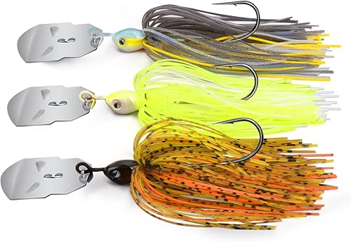 Miniatura 13 de MadBite by KastKing Bladed Jig Fishing Lures, Multi-Color Kits, Irresistible Vibrating Action, Sticky-Sharp Heavy-Wire Needle Point Hooks, Popular