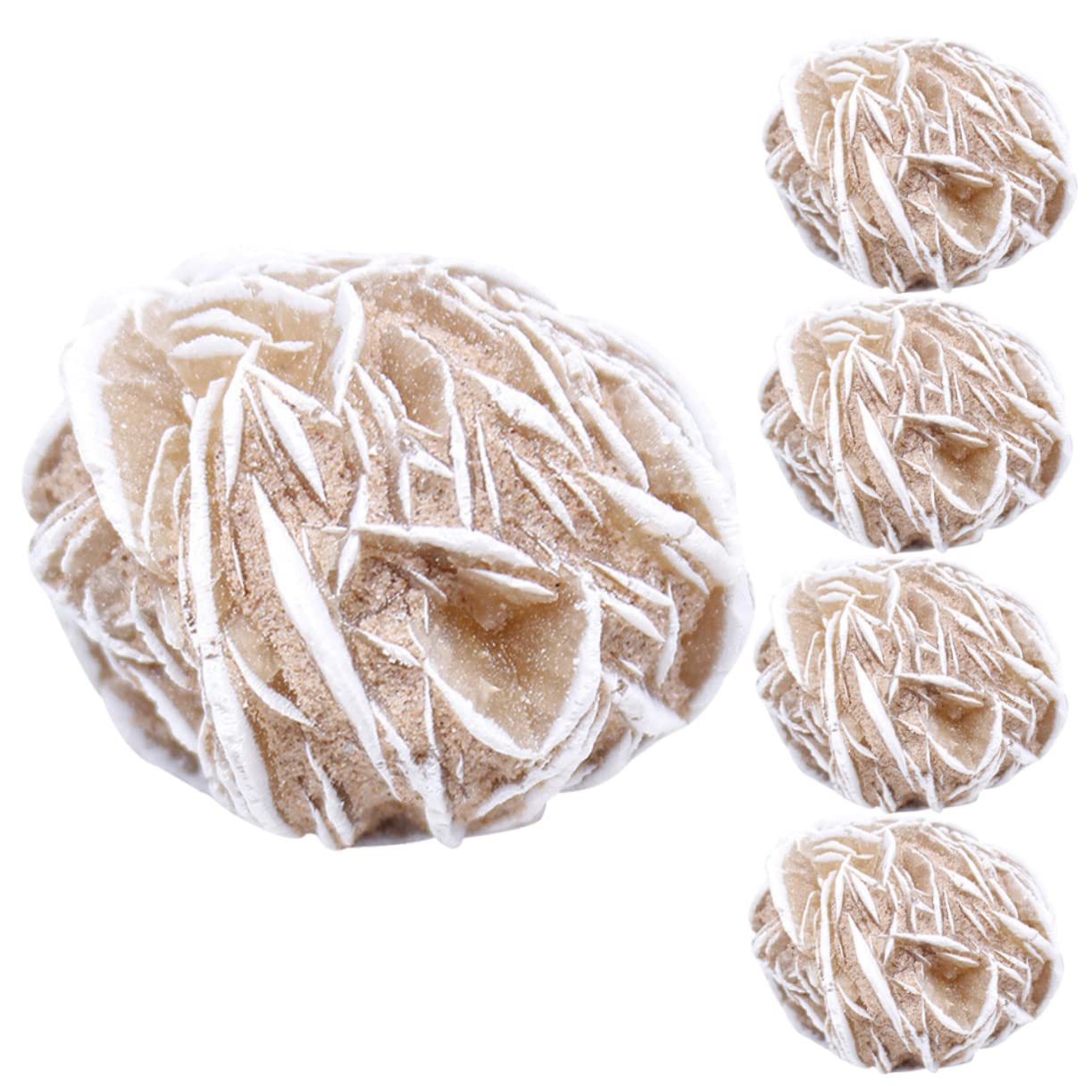 FRCOLOR5pcs Rose Energy Stone Ornament Home Decor Desert Decor Dinning Table Decor Raw Tourmaline Stones Exquisite Stones Artwork Stone Crystal Cluster Adornment Irregular Roses