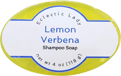 Miniatura 1 de Eclectic Lady Barra de jabón de champú de verbena de limón con aceite de argán puro, proteína de seda, proteína de miel y extractos de flor de