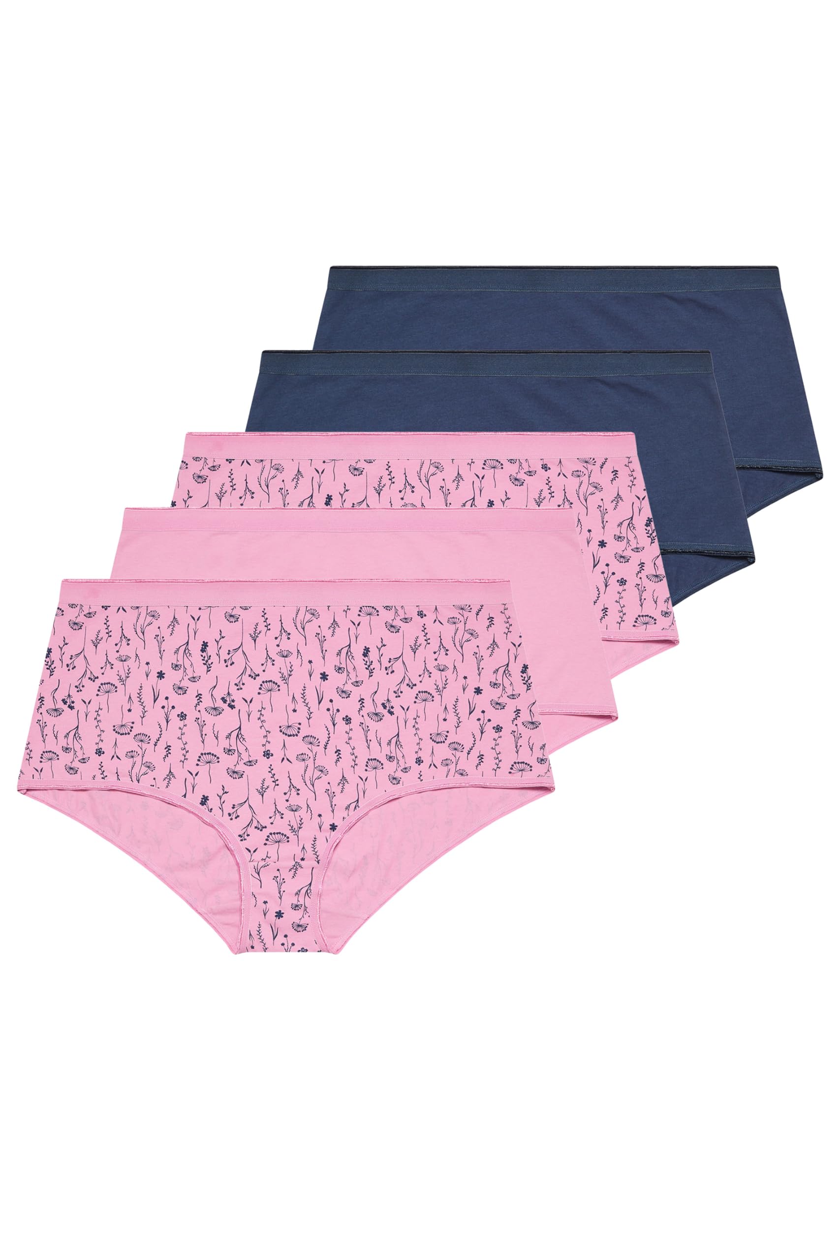 Yours Women's Multicolor 5 Pack Floral Full Briefs | Size: 22/24