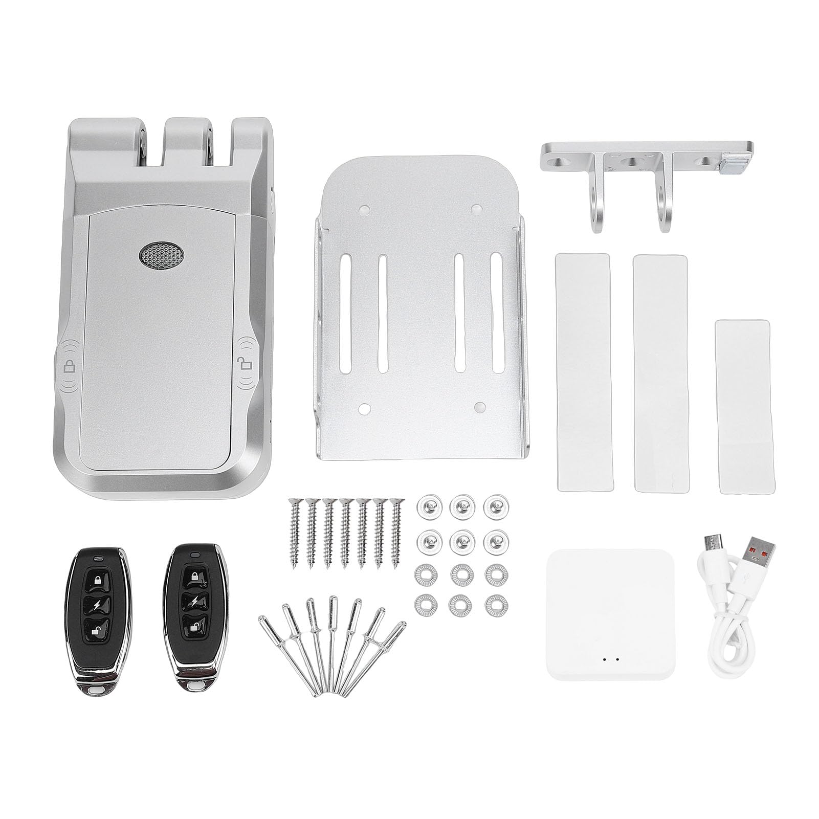 Fockety Cerradura para Puerta, Cerradura Inteligente Antirrobo Invisible sin Llave, Electrónica Inteligente de Seguridad para el Hogar con 10 Mandos a Distancia