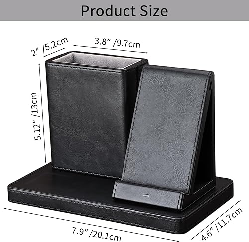 Miniatura 8 de KINGFOM Estación de carga inalámbrica, piel sintética 4 en 1, soporte de cargador inalámbrico para iPhone 15, 14, 13, 12, 11Pro Max XR XS 8 Plus,