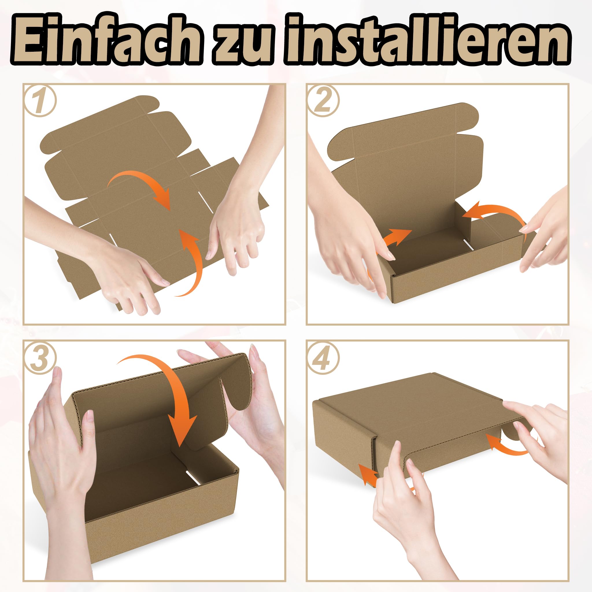 Maxibrief Großpackung 20x15x5cm, 800 Wellpappkartons | Glatte braune Kartonoberfläche zum einfachen Beschriften mit Stiften oder Aufklebern für klare Sendungsmarkierung
