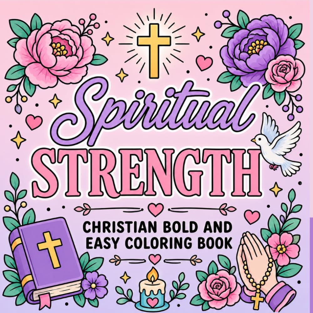 Spiritual Strength: A Prayer, Faith & Victory Coloring Book: Bold & Easy Christian Coloring Pages for Relaxation, Prayer, and Encouragement (K-Pop Love Coloring Book Series)