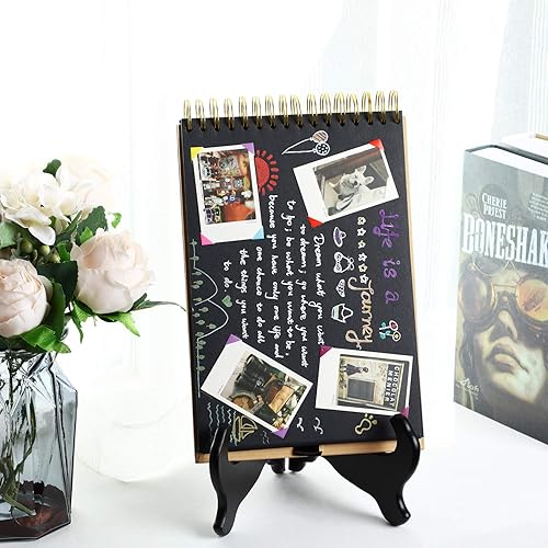 Miniatura 5 de Paquete de 2 soportes de madera para exhibir, soporte de exhibición de platos, caballetes de soporte para marcos de fotos, soporte de arte de mesa,