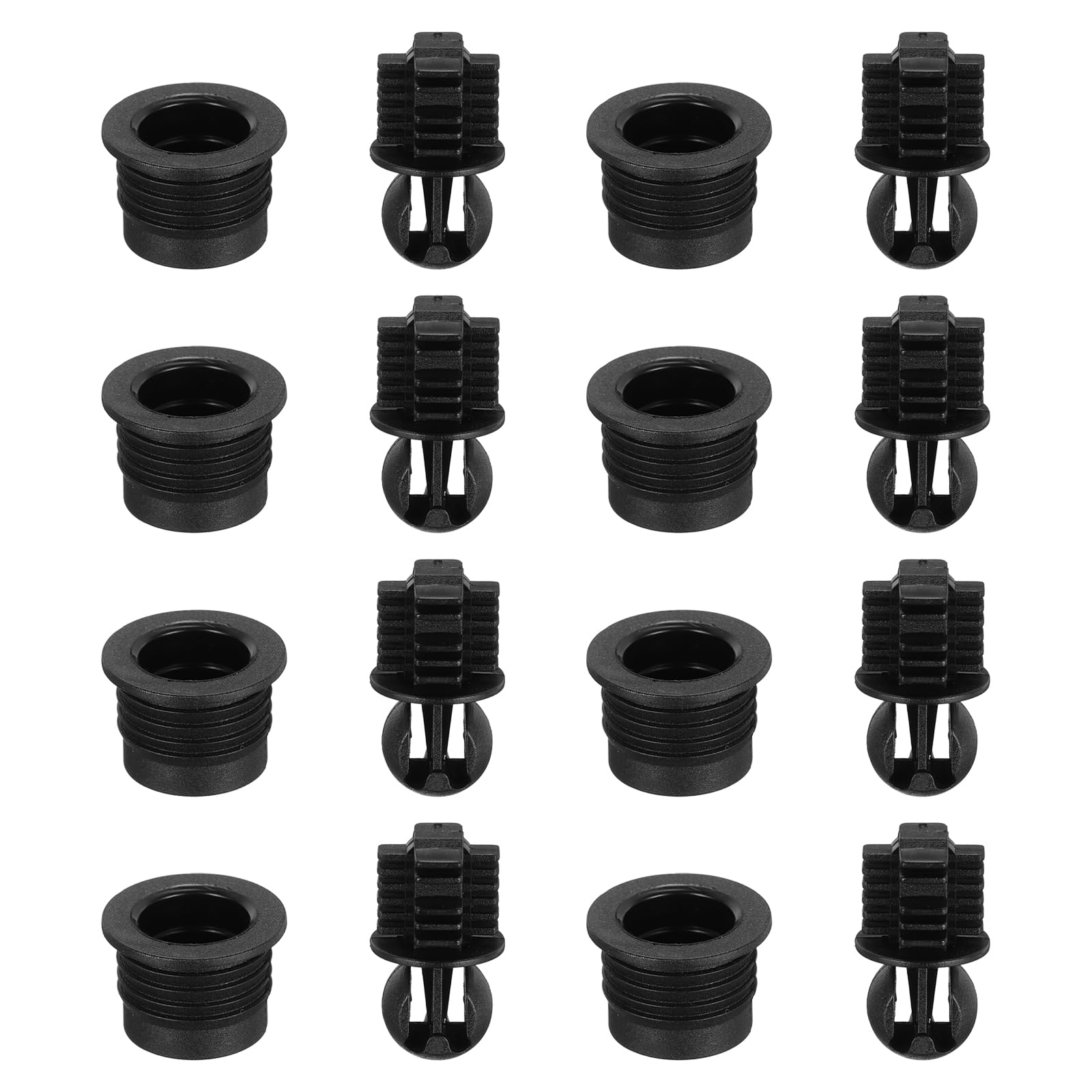 MECCANIXITY Speaker Grill Guides Plastic Black Ball Socket Type Frame Box Body Fixing Snap Fastener Buckle 12mm x 15mm for Speaker Parts Accessories 4