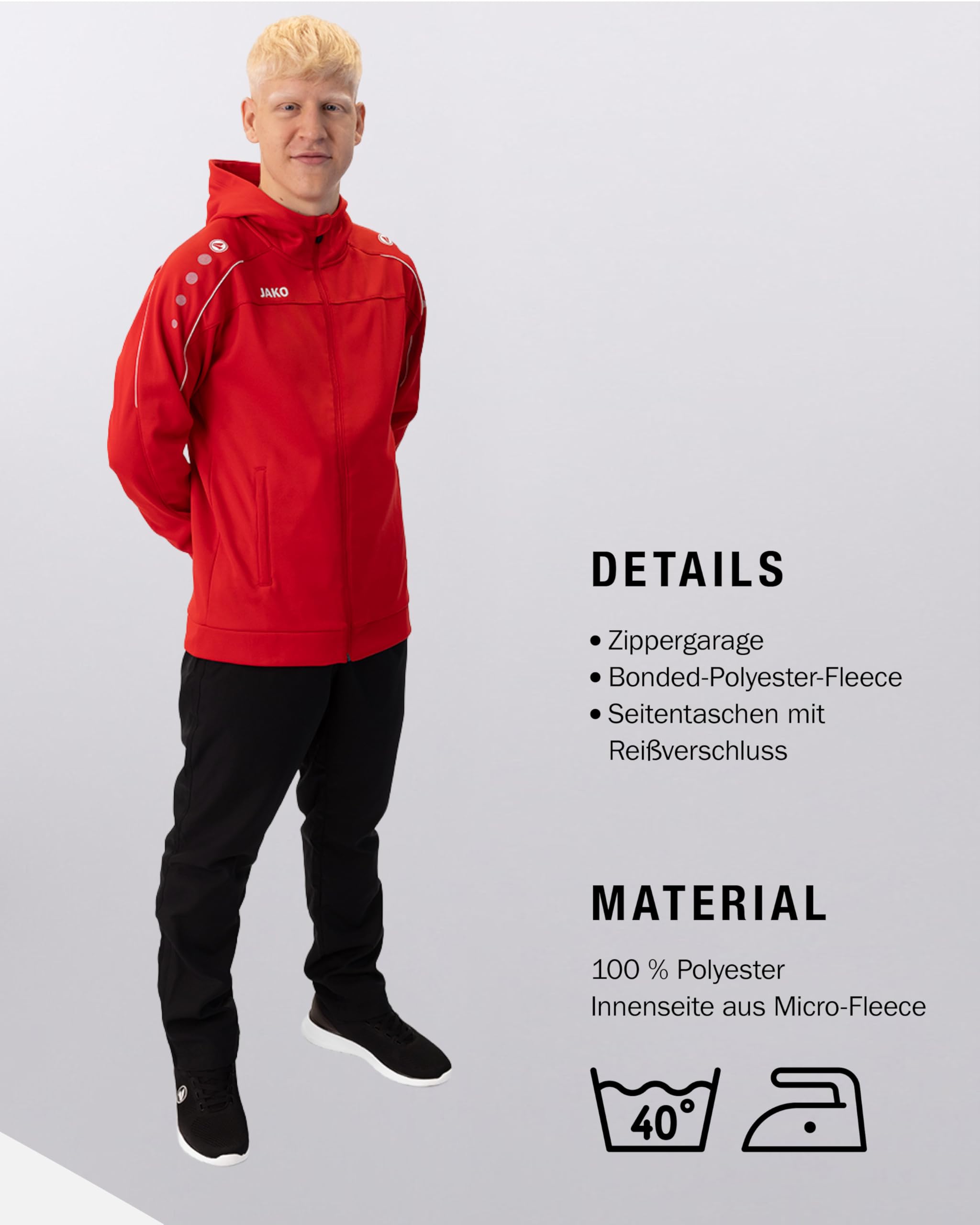 JAKO Kinder Kapuzenjacke Classico 6850