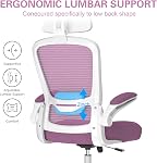 Mimoglad chaise de bureau, chaise de bureau Comfy, chaise d'ordinateur ergonomique haut dos avec support Lombar & Appuie-tête, accoudoirs pour guitare, chaise de travail pivotante (Modern, Lilac)